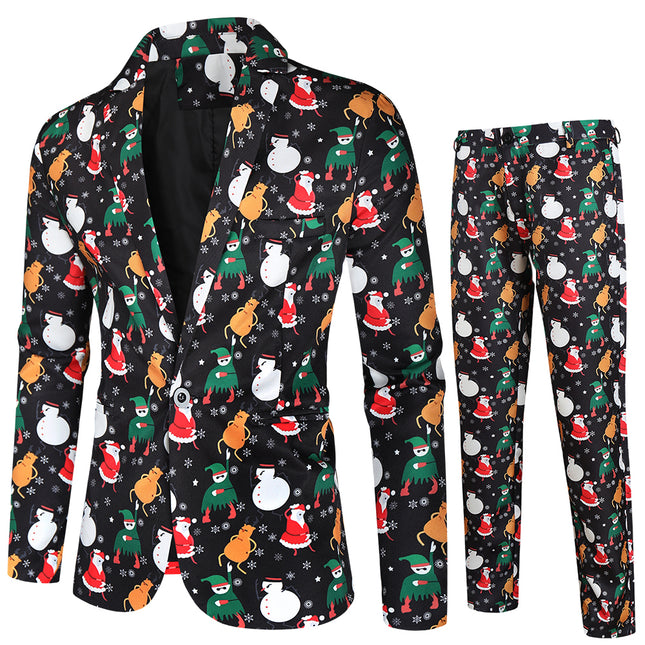 Men's Colorful Printed Suit #2TZ41 - Suits | Multicolour / M