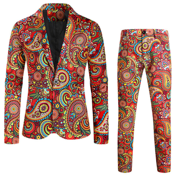 Men's Colorful Paisley Suit #2TZ320