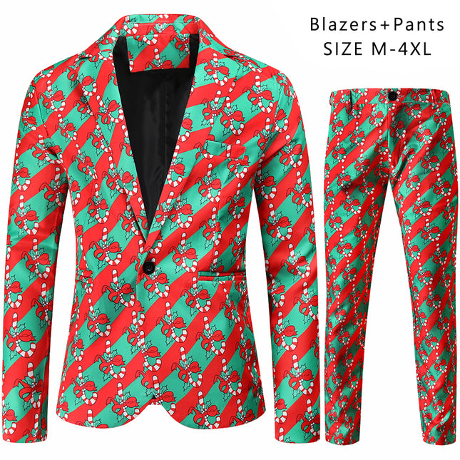 Men's Colorful Printed Suit #2TZ45 - Suits | Multicolour / M