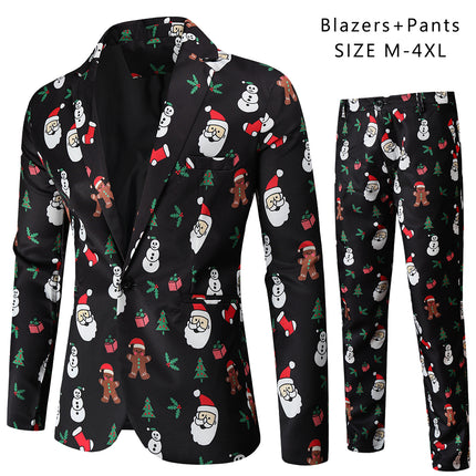 Men's Christmas Printed Suit #2TZ46 - Suits | Multicolour / M