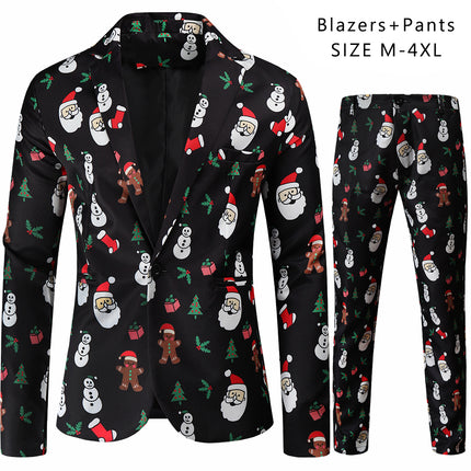 Men's Christmas Printed Suit #2TZ46 - Suits | Multicolour / M