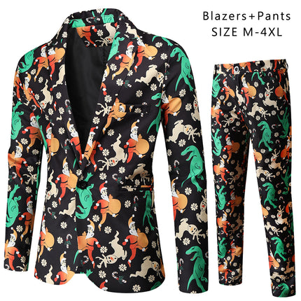 Men's Colorful Printed Suit #2TZ49 - Suits | Multicolour / M