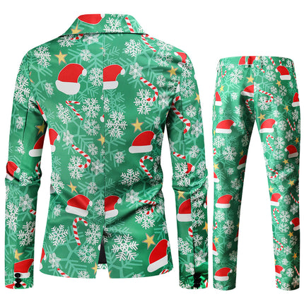 Men's Christmas Printed Suit #2TZ53 - Suits | Multicolour / M