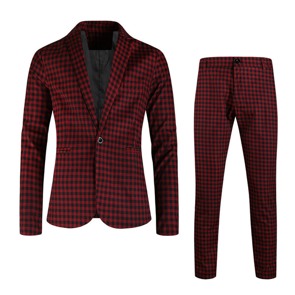 Men’s Plaid Suit #2TZ6032
