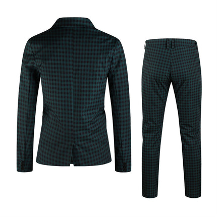 Men’s Plaid Suit #2TZ6032 - Suits | Royal Blue / M