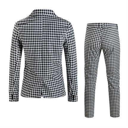 Men’s Plaid Suit #2TZ6032 - Suits | Royal Blue / M