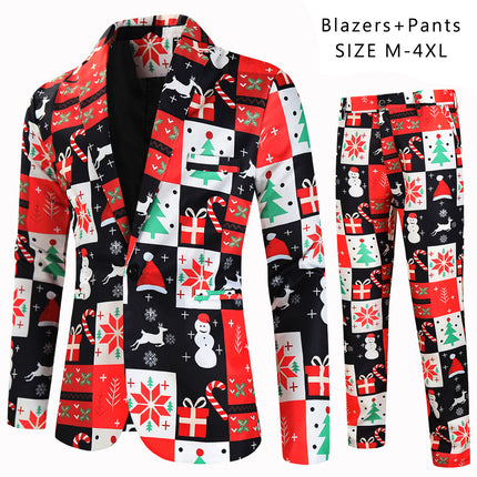 Men's Christmas Fashion Suit #2TZ622 - Suits | Multicolour / M