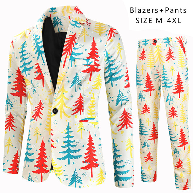 Men's Christmas Tree Suit #2TZ624 - Suits | Multicolour / M