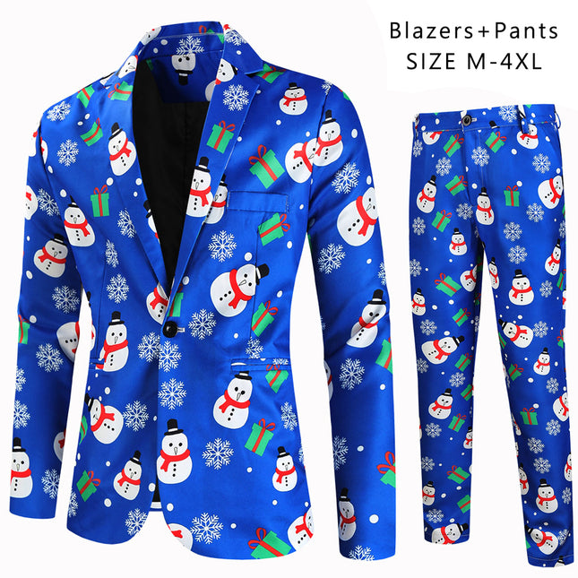 Men's Christmas Printed Suit #2TZ625 - Suits | Multicolour / M