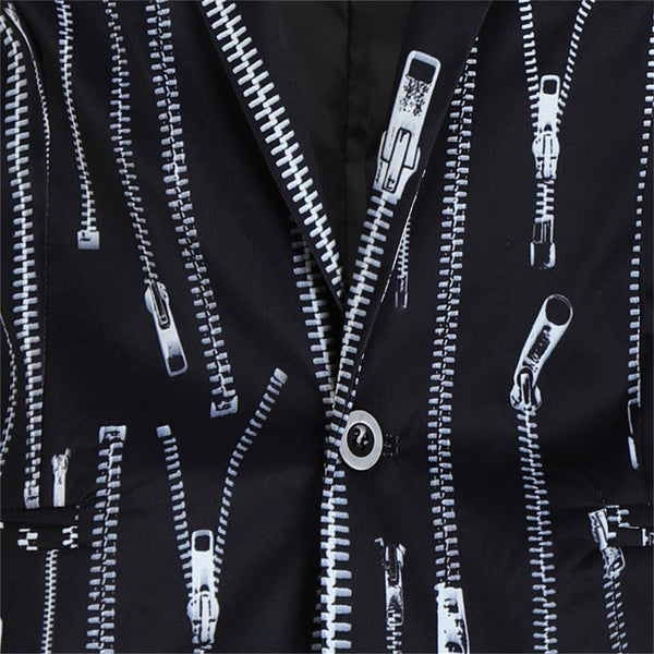Men’s Trendy Zip Blazer #X326