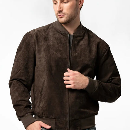 Men's Vintage Bomber Jacket #25061348 - | Light Brown / S