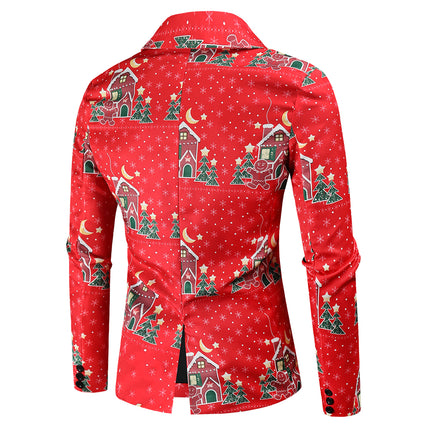 Men's Christmas Three Piece Suit #3TZMK48 - Suits | Burgundy / M