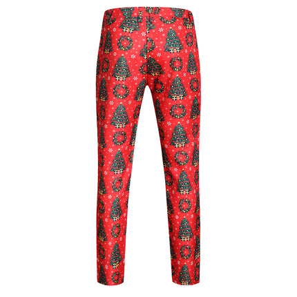 Men's Christmas Print Pants #XK35 - Pants | Multicolour / M