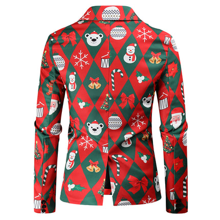 Men's Christmas Printed Suit #2TZ47 - Suits | Multicolour / M