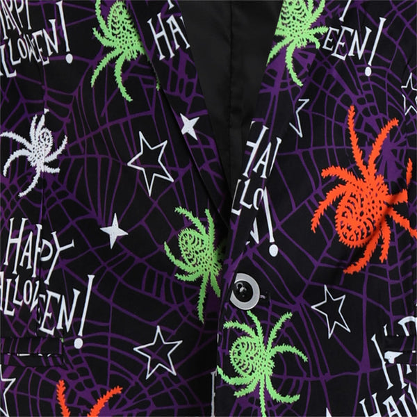 Men's Spider Print Blazer #X123