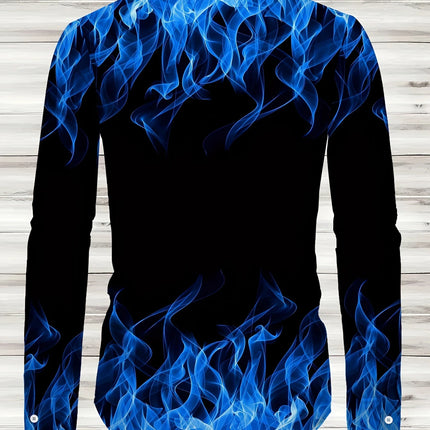 Men's Fashion Flame Shirt #25624007 - | Red / S
