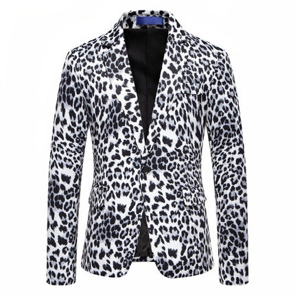 Men's Leopard Print Blazer #25061768 - Blazers | Black / S