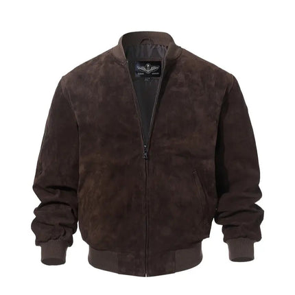 Men's Vintage Bomber Jacket #25061348 - | Dark Brown / S