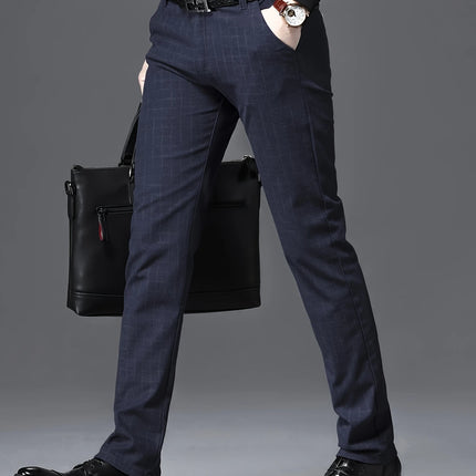 Men's Slim Fit Plaid Pants #25627024 - Pants | Blue / 28