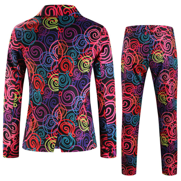 Men's Geometric Print Suit #2TZ-XX176