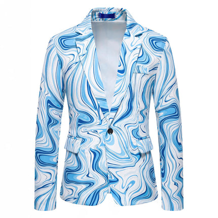 Men's Geometric Print Blazer #25062078 - Blazers | Color1 / S
