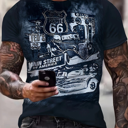 Men's Printed Comfy T-shirt #25701037 - | Soot Black / S