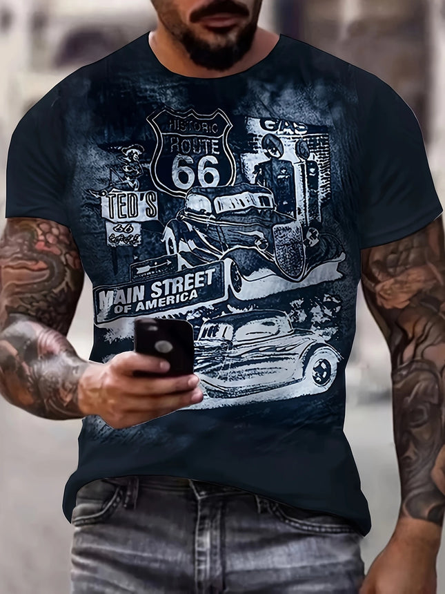 Men's Printed Comfy T-shirt #25701037 - | Soot Black / S