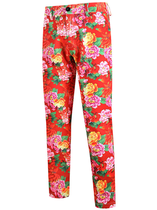 Floral Pattern Leisure Trousers