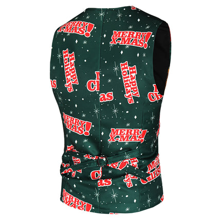 Men's Fashion Printed Vest #MJ39 - Vests | Multicolour / M
