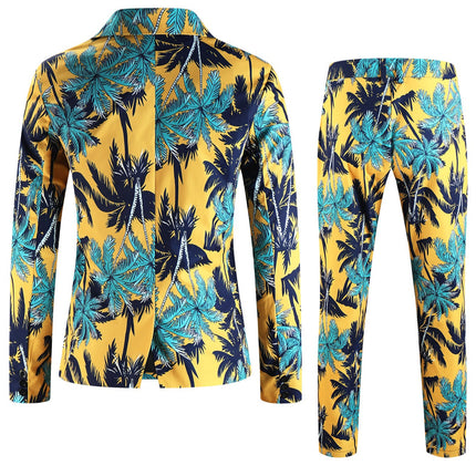 Men's Print Suit #2TZ2506 - Suits | Multicolour / M