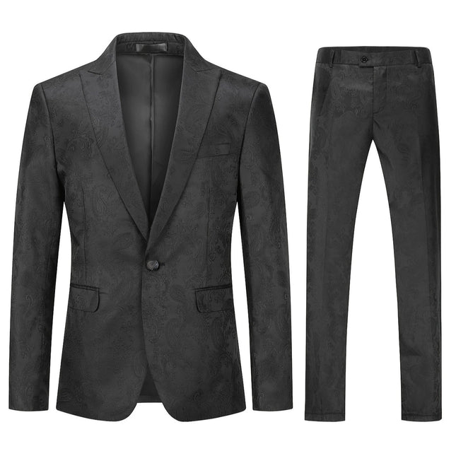Men's Print Suit #25062395 - Suits | Black / XS