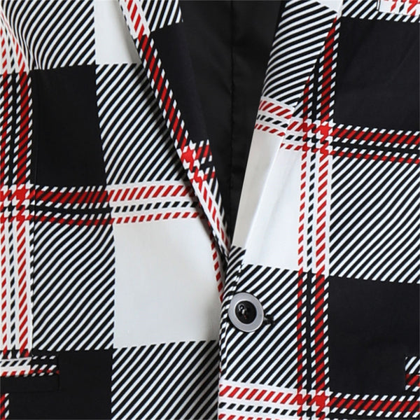 Men's Classic Plaid Blazer #X6111