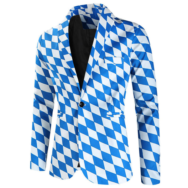 Men's Fresh Checkered Blazer #X195