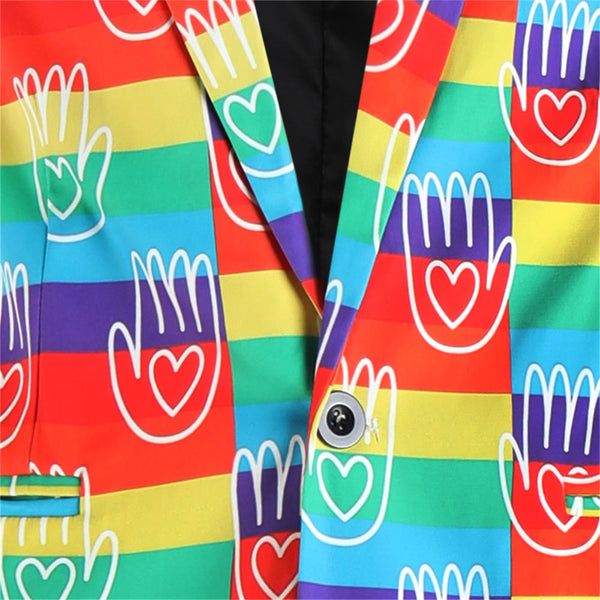 Men's Colorful Printed Blazer #X1901