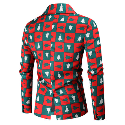 Men's Christmas Three-Piece Suit #3TZMK43 - Suits | Multicolour / M