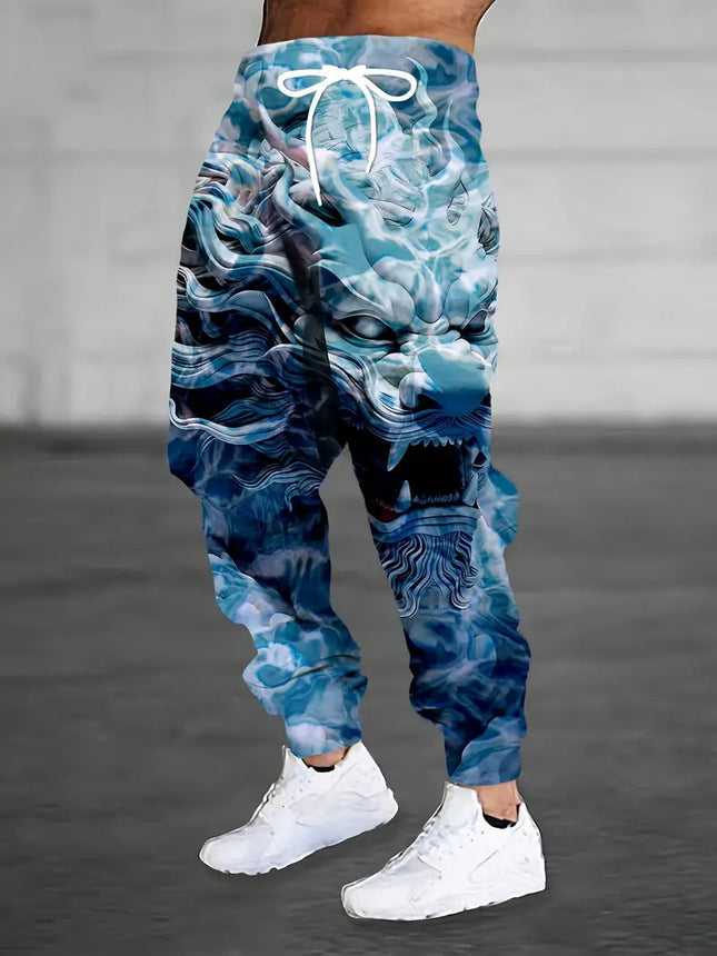 Men’s Stylish Print Pants #25061657 - Pants | Color1 / S