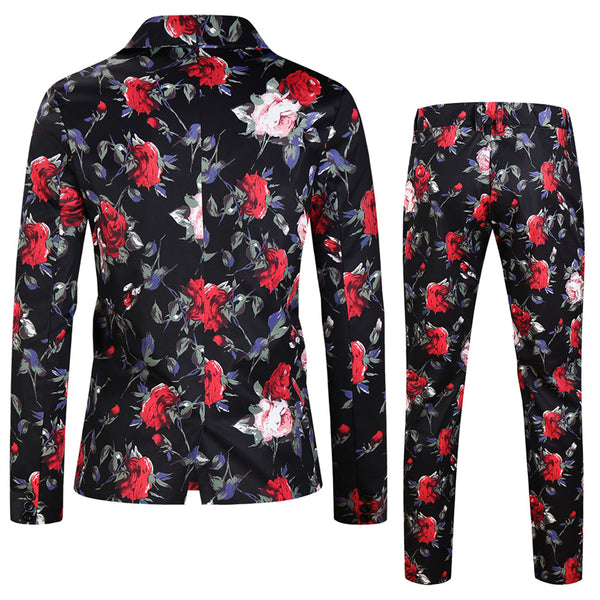 Men's Floral Print Suit #2TZ180