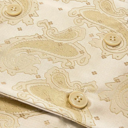 Men's Vest Tie Handkerchief Set #25061020 - Vests | Light Yellow / S