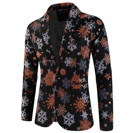 Men's Snowflake Print Suit #2TZ659 - Suits | Multicolour / M