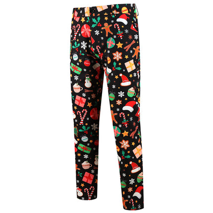 Men's Christmas Print Pants #XK655 - Pants | Multicolour / M