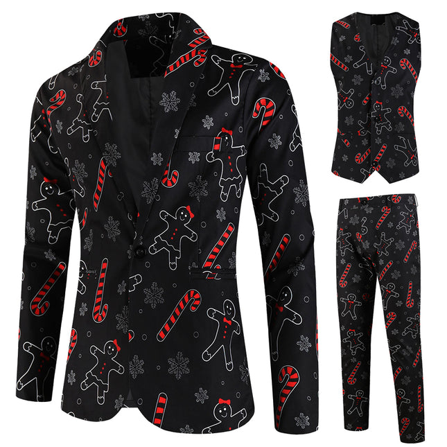 Men's Christmas Three Piece Suit #3TZMK661 - Suits | Multicolour / M