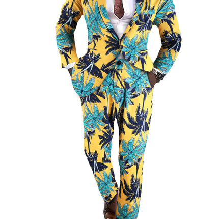 Men's Print Suit #2TZ2506 - Suits | Multicolour / M