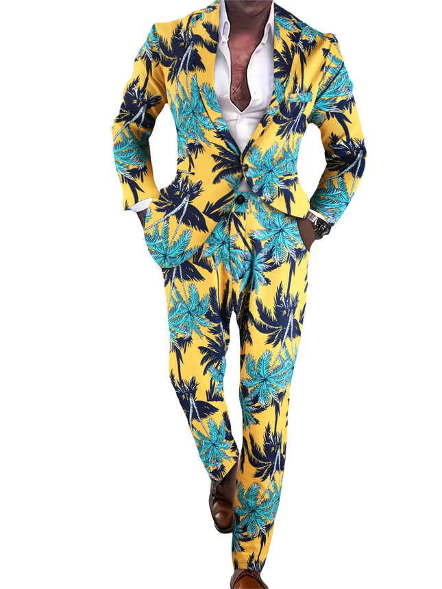 Men's Print Suit #2TZ2506 - Suits | Multicolour / M