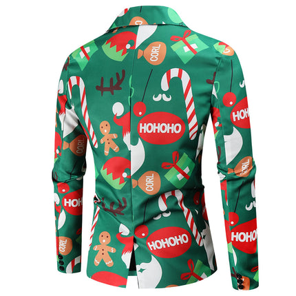 Men's Christmas Three Piece Suit #3TZMK50 - Suits | Multicolour / M