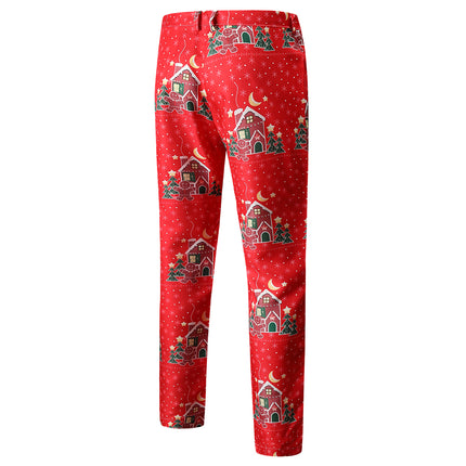 Men's Christmas Three Piece Suit #3TZMK48 - Suits | Burgundy / M