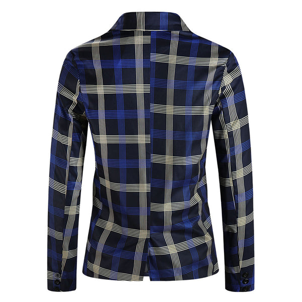 Men's Classic Plaid Suit #2TZ6021