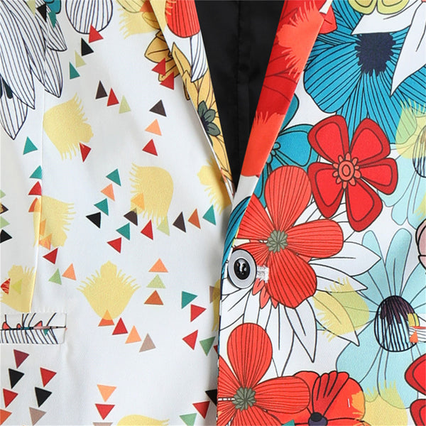 Men's Colorful Floral Blazer #X317