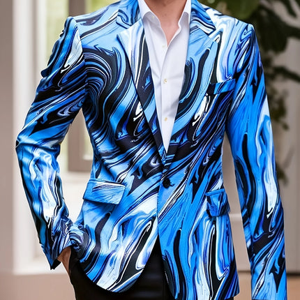 Men's Geometric Print Blazer #25061769 - Blazers | Color1 / S