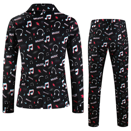 Men’s Melody Print Suit #2TZ-XX1133 - Suits | Multicolour / M