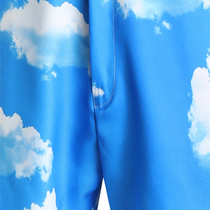 Fresh White Cloud Casual Trousers - Pants | Blue / M